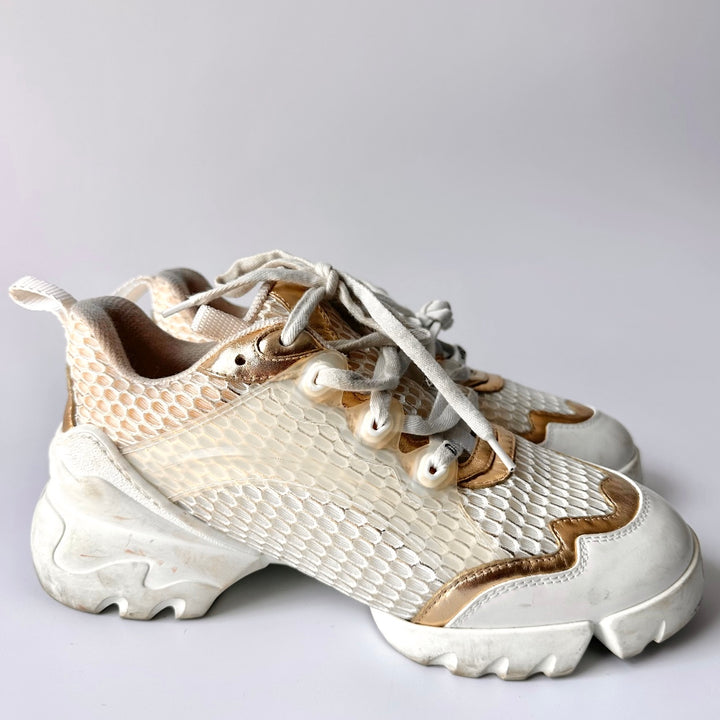 Christian Dior D-Connect Gold Mesh Sneaker - Women’s 7.5