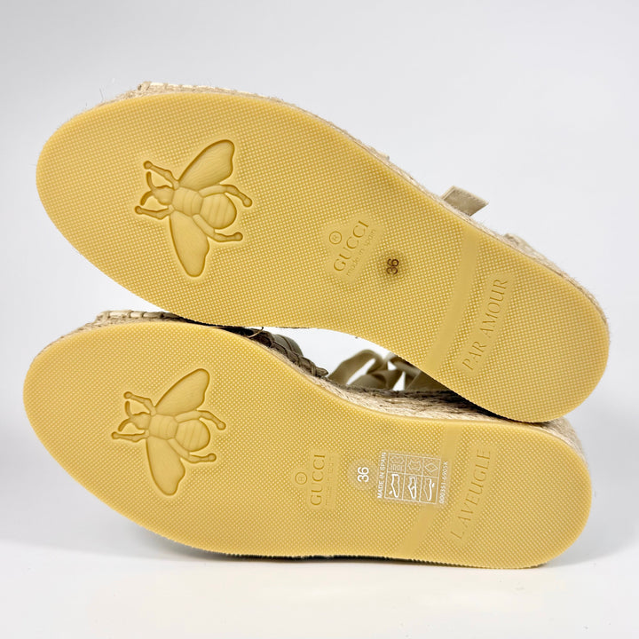 Gucci Damita GG Eyelet Wedge Heel - Women’s 6