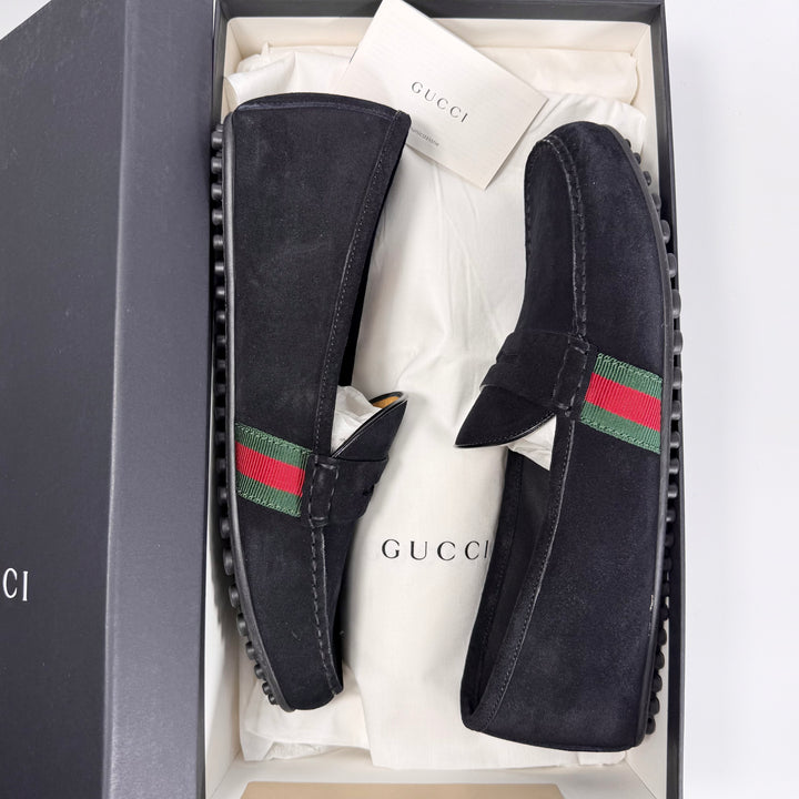 Gucci Suede Web Driver Loafer - Men’s 13