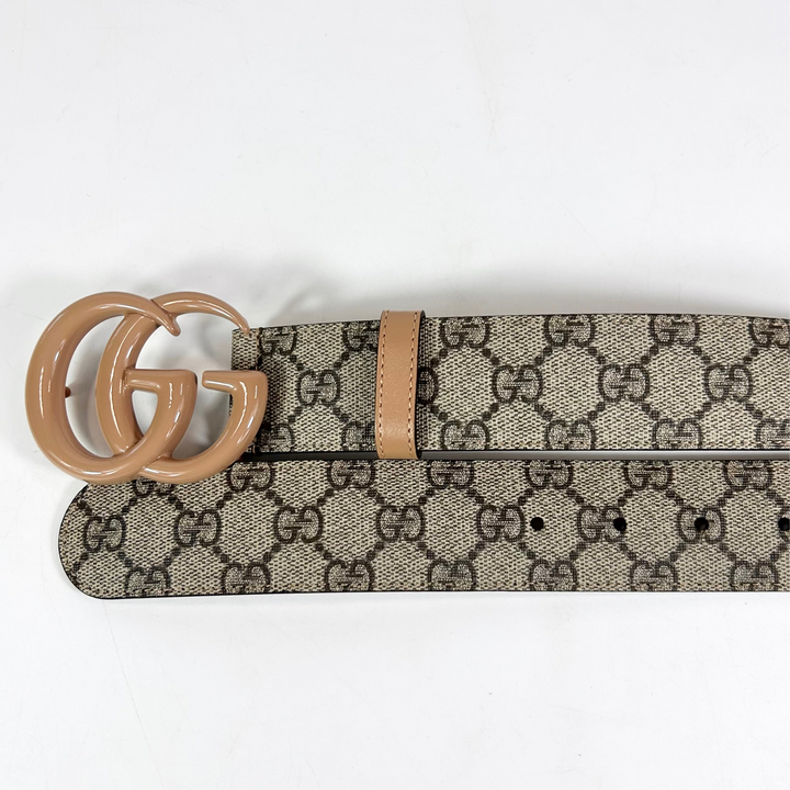 Gucci GG Marmont Monogram Belt Beige 95 38
