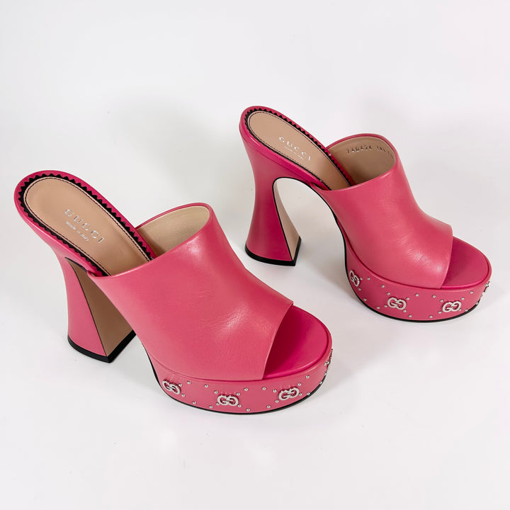 Gucci Janaya 150mm GG Studded Platform Heel - Women’s 7