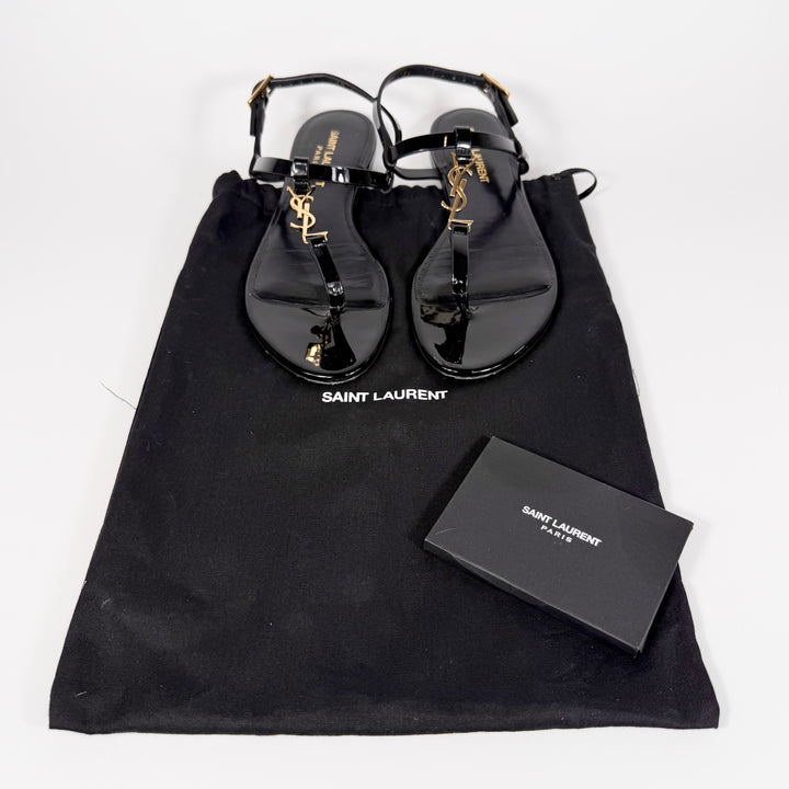 Saint Laurent Cassandra Logo Slingback Sandal - Women’s 5