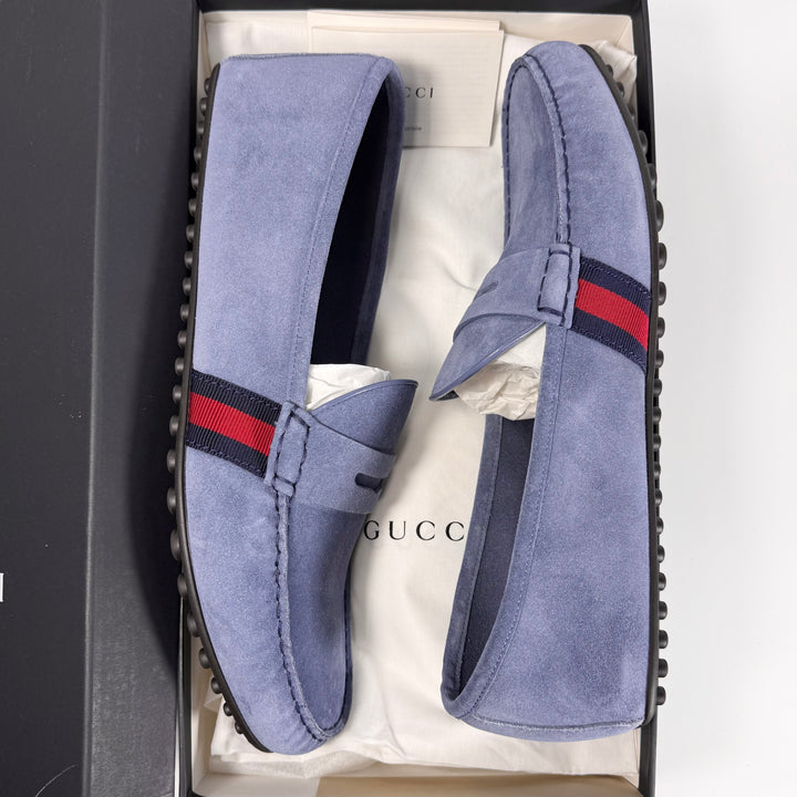 Gucci Suede Web Driver Loafer - Men’s 13