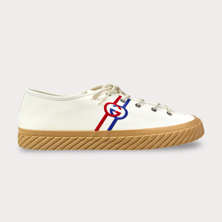Gucci Interlocking G Canvas Low Top Sneaker - Men’s 13.5