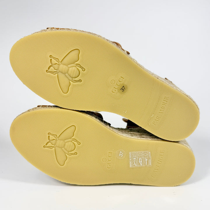 Gucci Damita GG Eyelet Wedge Heel - Women’s 7