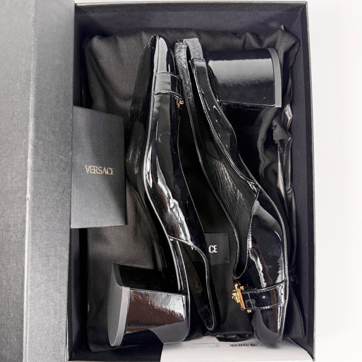 Versace Medusa Slingback Patent Leather Heel - Women’s 10