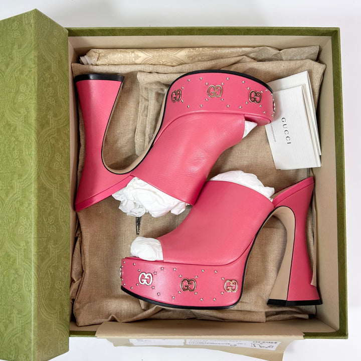 Gucci Janaya 150mm GG Studded Platform Heel - Women’s 7