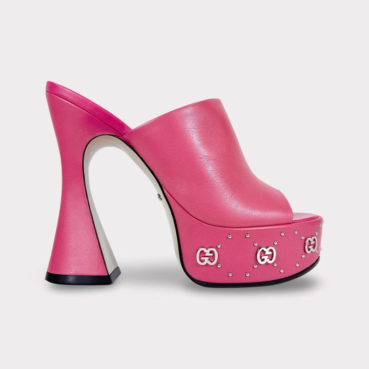 Gucci Janaya 150mm GG Studded Platform Heel - Women’s 7