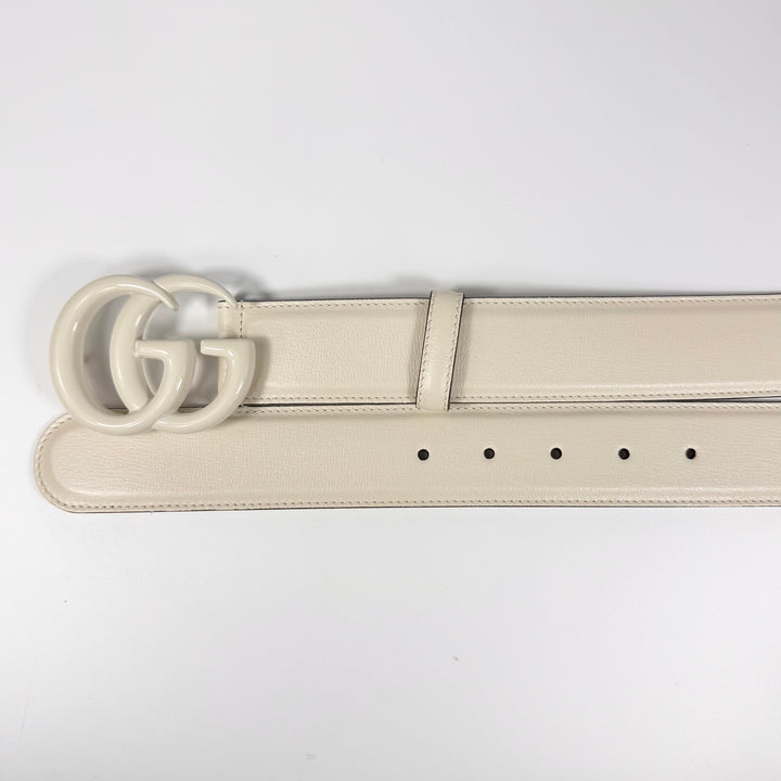 Gucci Enamel GG Marmont Monochrome Leather Belt 100 40