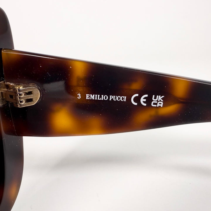Emilio Pucci Rhinestone Logo Square Sunglasses