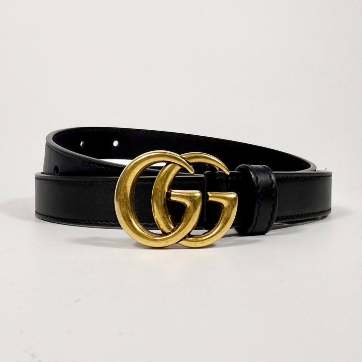 Gucci GG Marmont Smooth Leather Thin Belt 75 30
