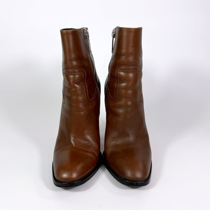 Saint Laurent Calfskin Heeled Ankle Boot - Women’s 5.5