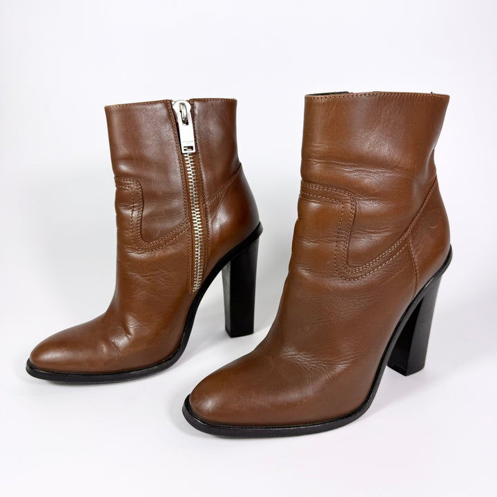 Saint Laurent Calfskin Heeled Ankle Boot - Women’s 5.5
