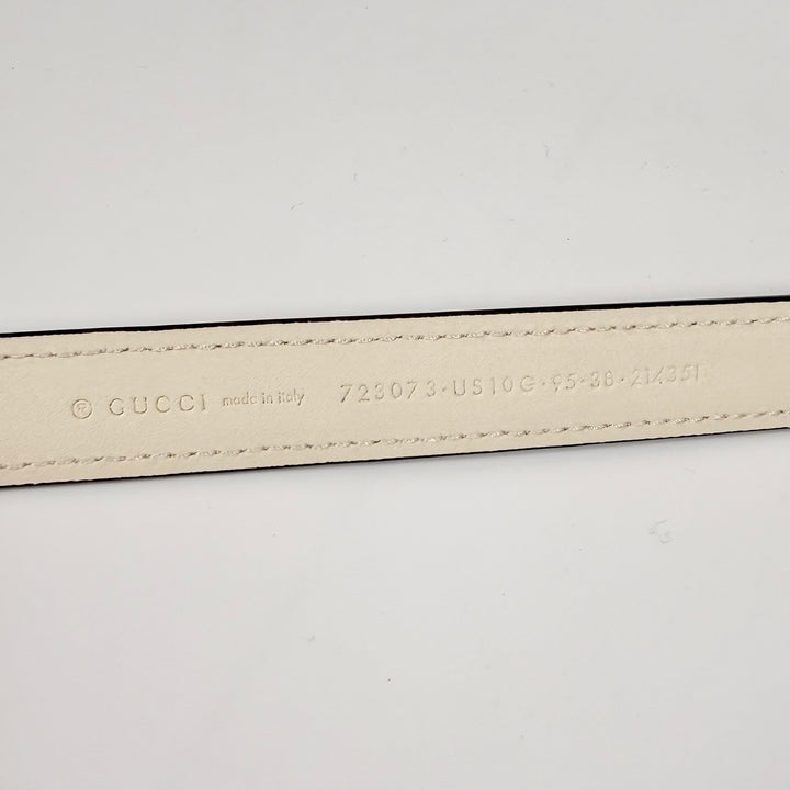 Gucci Blondie Smooth Leather Thin Belt 95 38