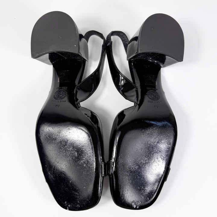 Versace Medusa Slingback Patent Leather Heel - Women’s 10