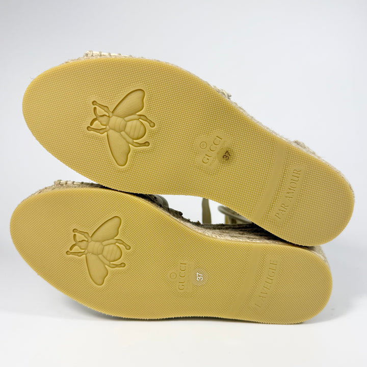 Gucci Damita GG Eyelet Wedge Heel - Women’s 7