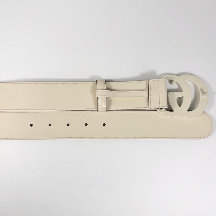 Gucci Enamel GG Marmont Monochrome Leather Belt 100 40