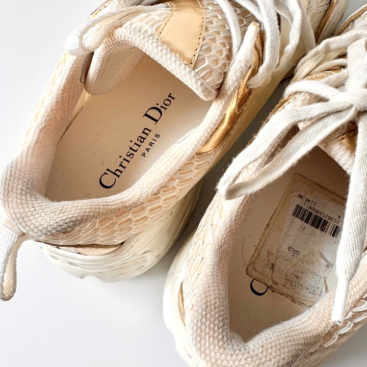 Christian Dior D-Connect Gold Mesh Sneaker - Women’s 7.5