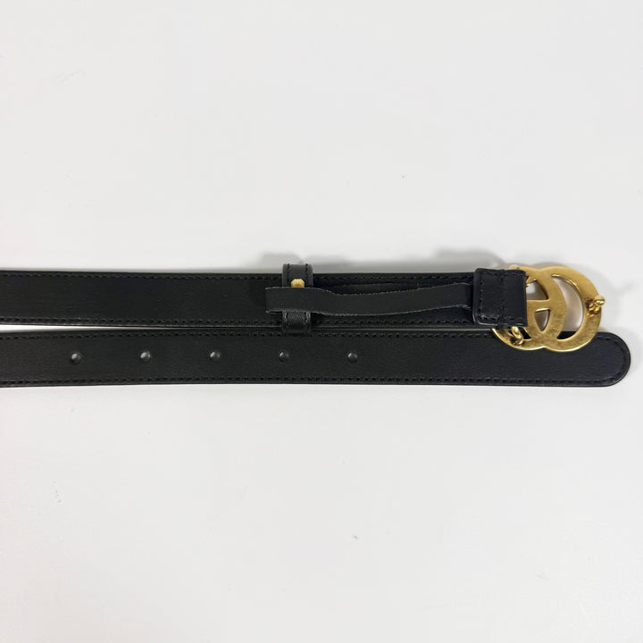 Gucci GG Marmont Smooth Leather Thin Belt 75 30