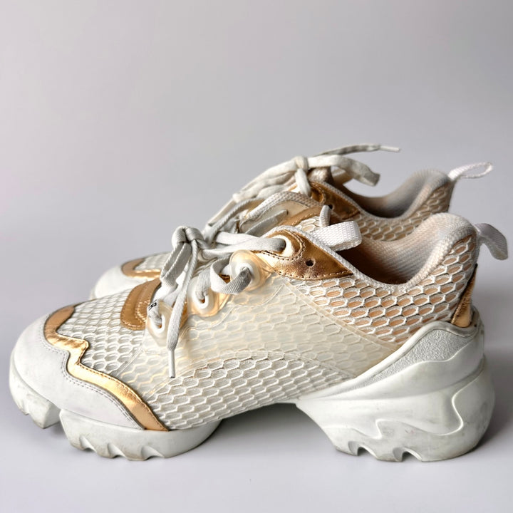 Christian Dior D-Connect Gold Mesh Sneaker - Women’s 7.5