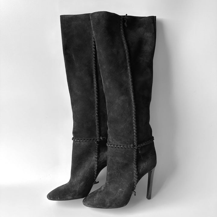 Saint Laurent Mica Suede Knee Boot - Women’s 8