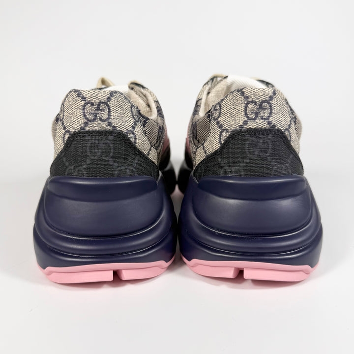 Gucci GG Supreme Mixed Fabric Rhyton Sneaker - Women’s 6.5