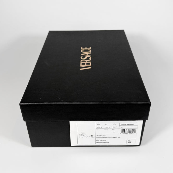 Versace Medusa Slingback Patent Leather Heel - Women’s 10