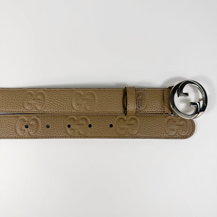 Gucci Blondie GG Embossed Leather Belt 90 36