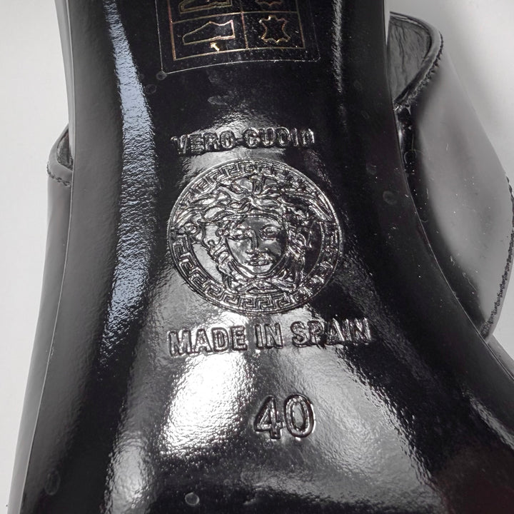 Versace Medusa Slingback Patent Leather Heel - Women’s 10
