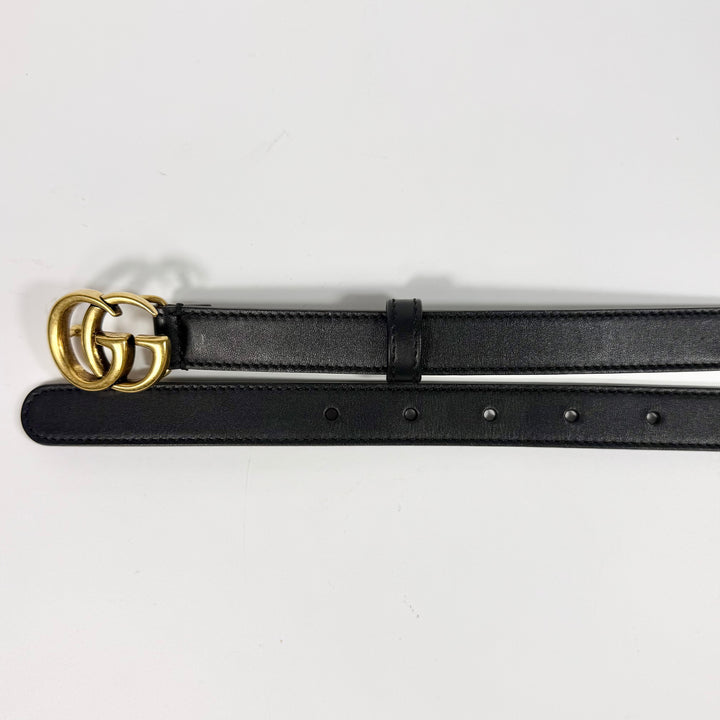 Gucci GG Marmont Smooth Leather Thin Belt 75 30