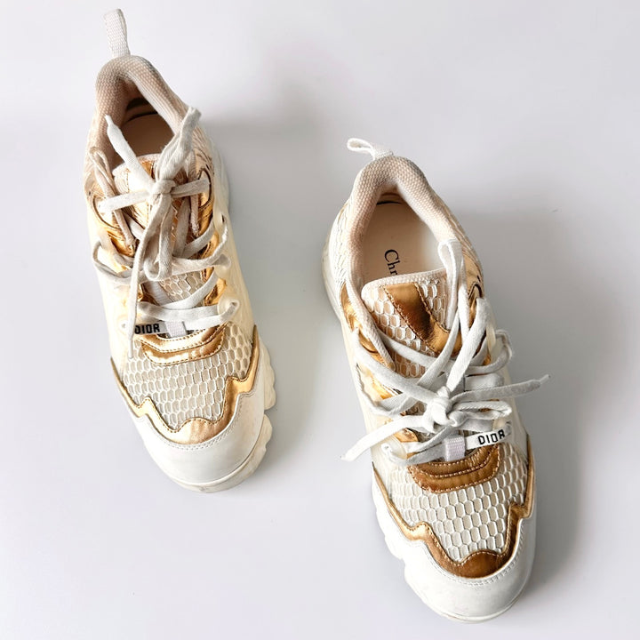 Christian Dior D-Connect Gold Mesh Sneaker - Women’s 7.5