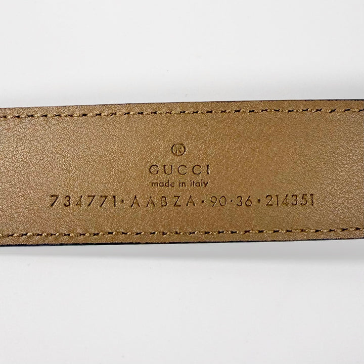 Gucci Blondie GG Embossed Leather Belt 90 36