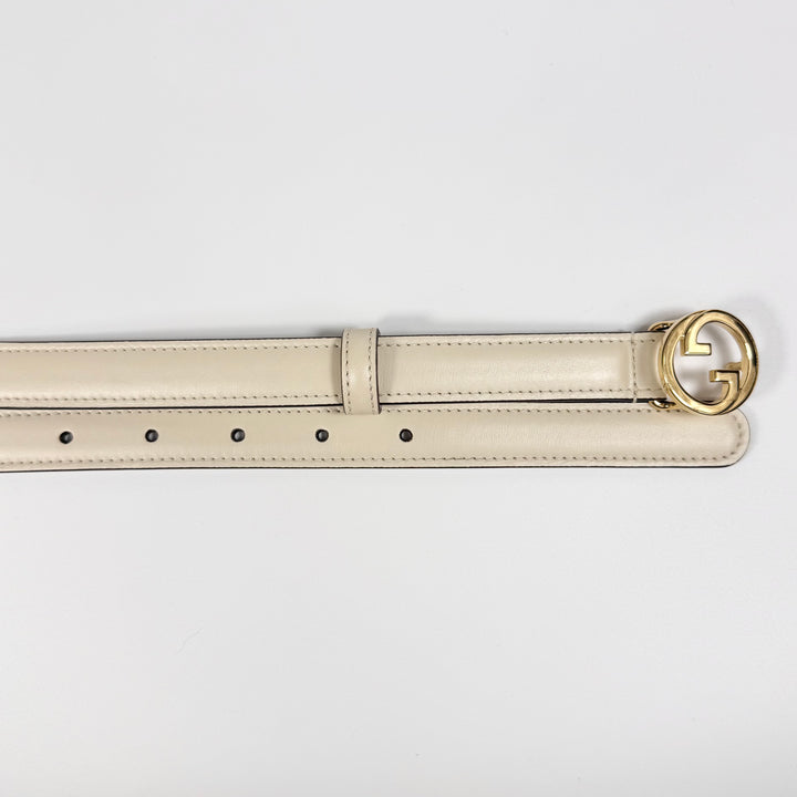 Gucci Blondie Smooth Leather Thin Belt 95 38