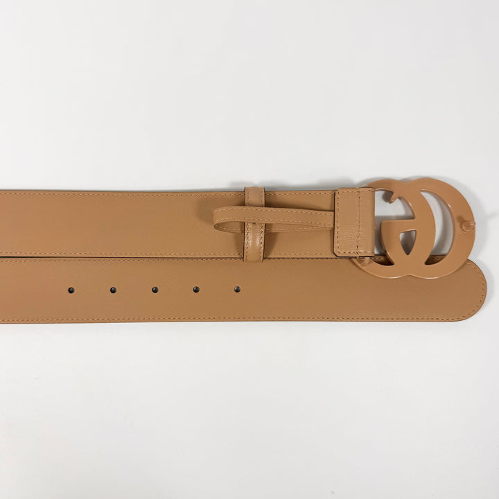 Gucci Enamel GG Marmont Monochrome Leather Belt 90 36