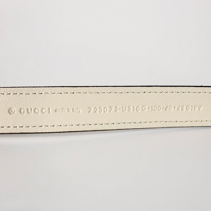 Gucci Blondie Smooth Leather Thin Belt 100 40