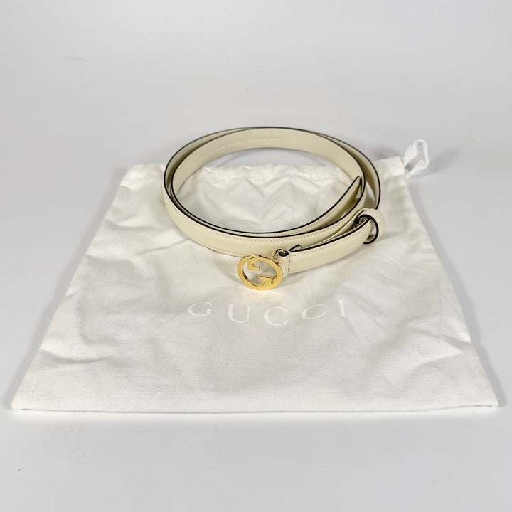 Gucci Blondie Smooth Leather Thin Belt 100 40