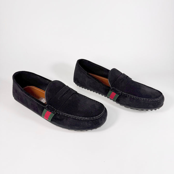Gucci Suede Web Driver Loafer - Men’s 13