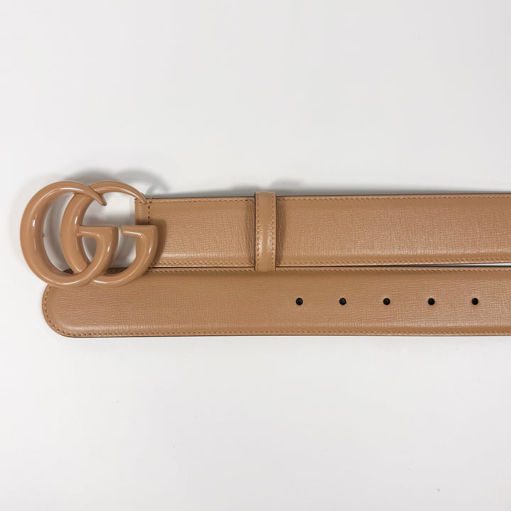 Gucci Enamel GG Marmont Monochrome Leather Belt 90 36