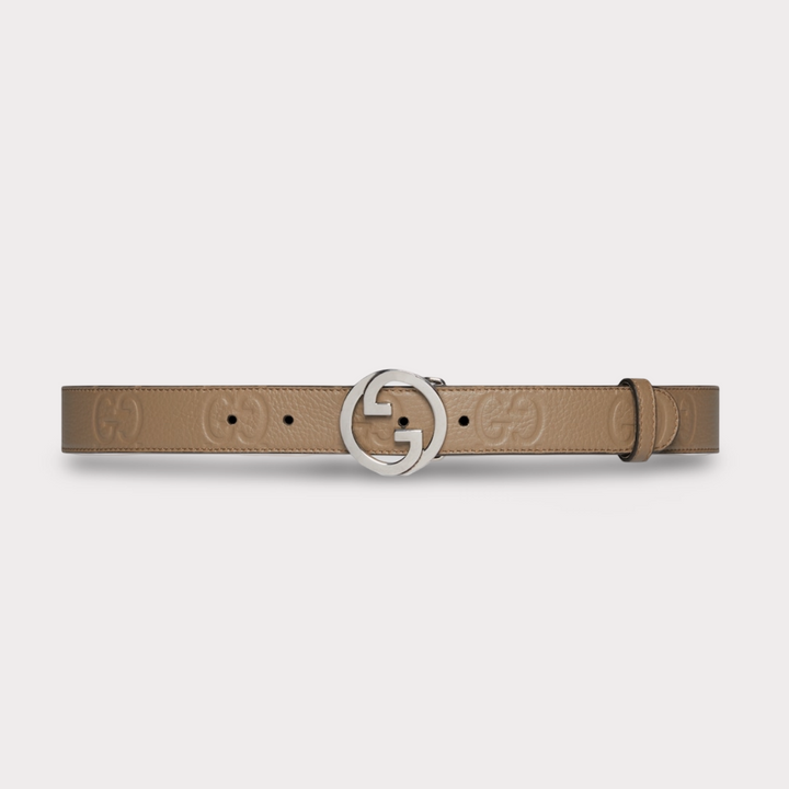 Gucci Blondie GG Embossed Leather Belt 90 36