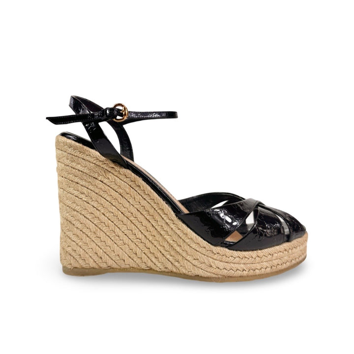 Gucci Microguccissima Espadrille Wedge Heel - Women’s 9