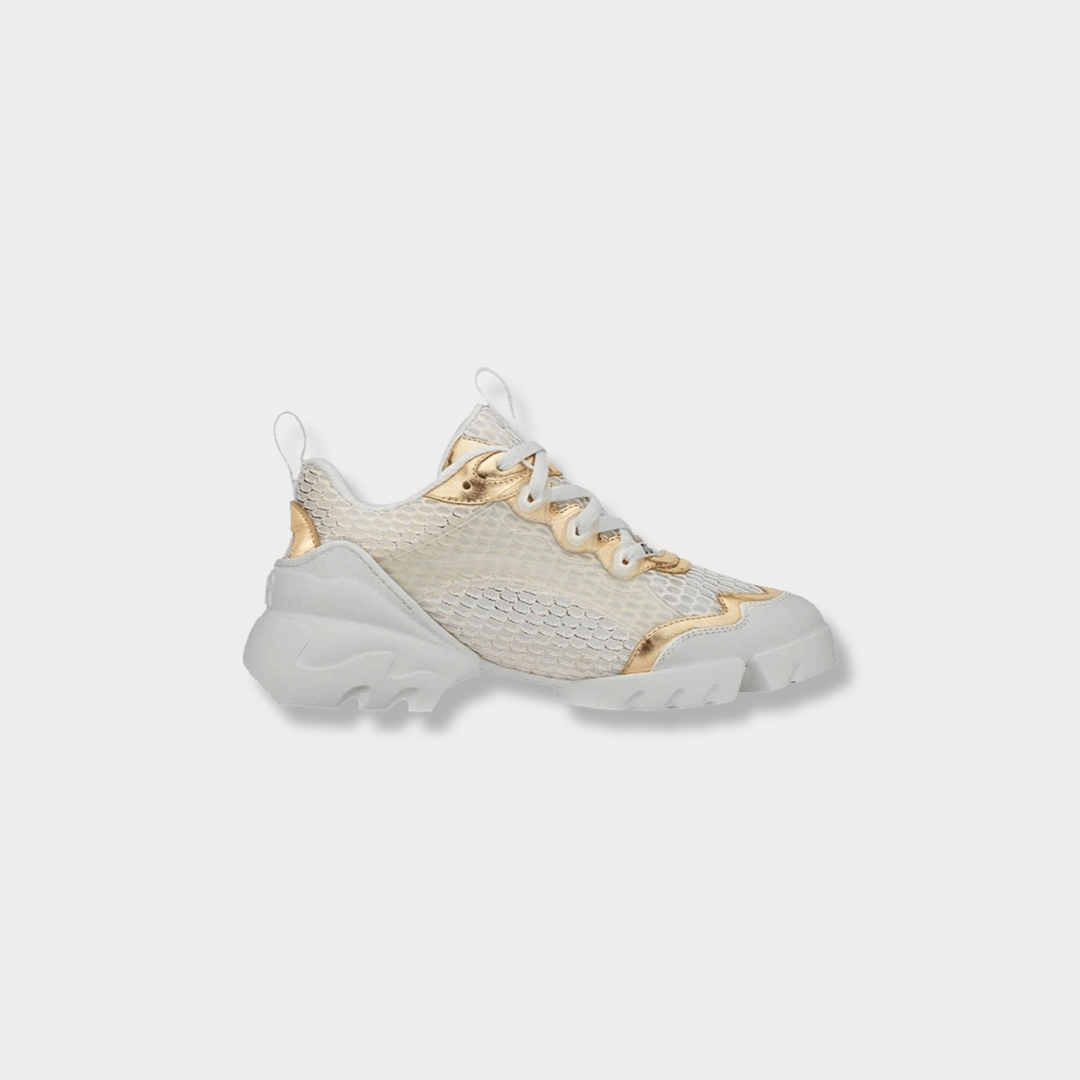 Dior white and gold sneakers Outlet