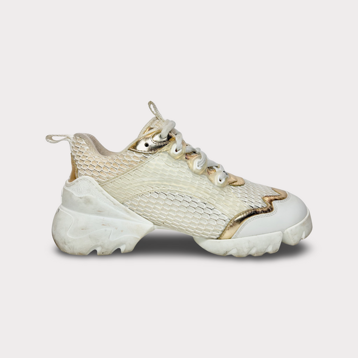 Christian Dior D-Connect Gold Mesh Sneaker - Women’s 7.5