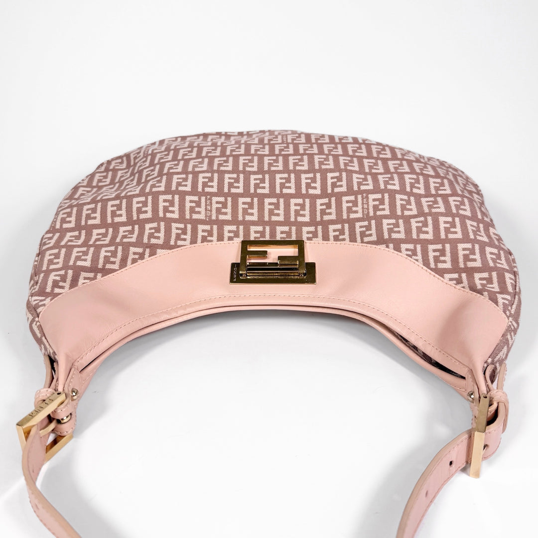 Fendi Zucchino Canvas Hobo Shoulder Bag
