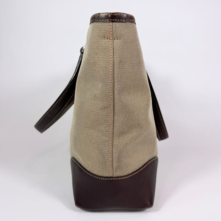 Prada Jacquard Logo Canvas Tote