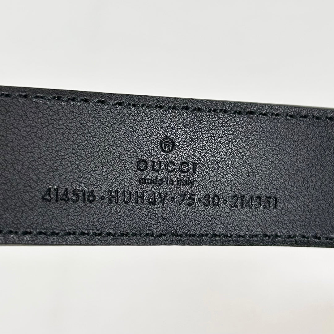 Gucci GG Marmont Monogram Belt Black 75 30