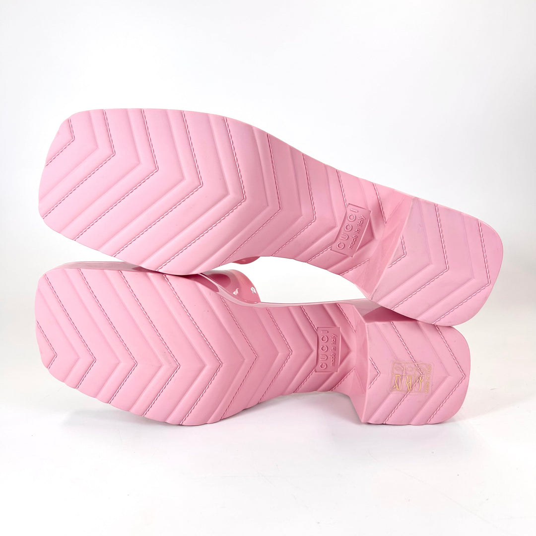 Gucci Rubber Logo Block Sandal - Women’s 7