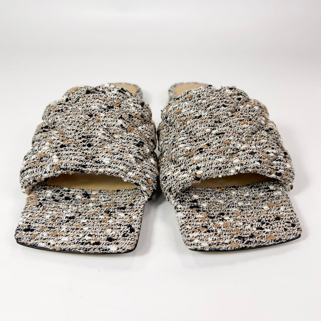 Bottega Veneta Padded Tweed Flat Sandal - Women’s 8.5