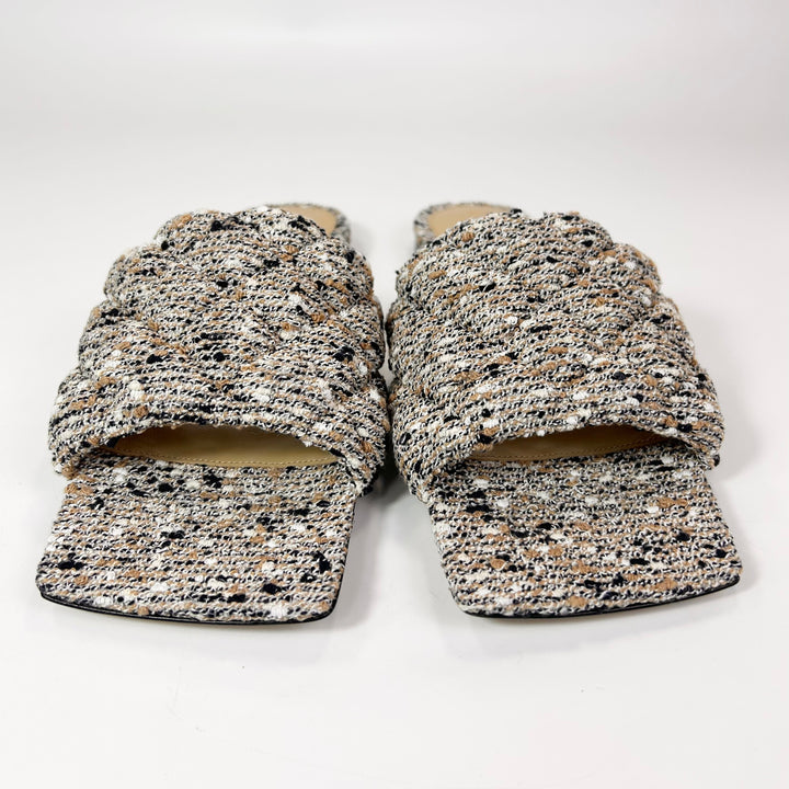 Bottega Veneta Padded Tweed Flat Sandal - Women’s 8.5