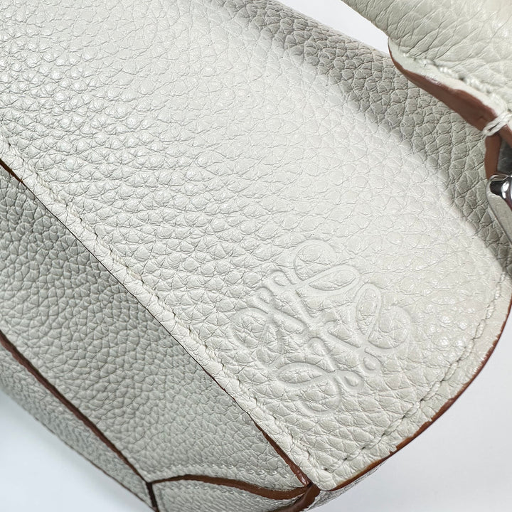 Loewe Calfskin Mini Puzzle Bag Soft White