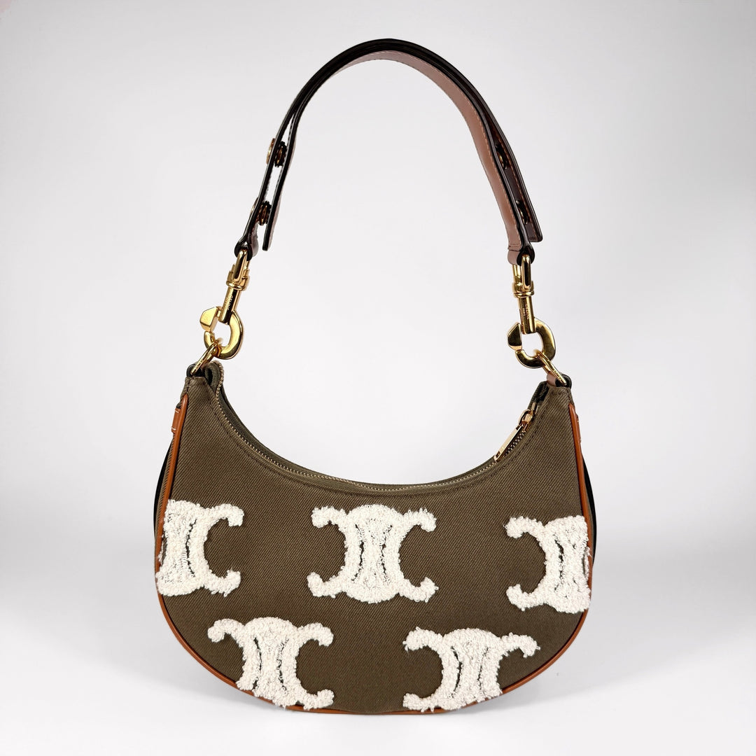 Celine Embroidered Triomphe Medium Ava Shoulder Bag